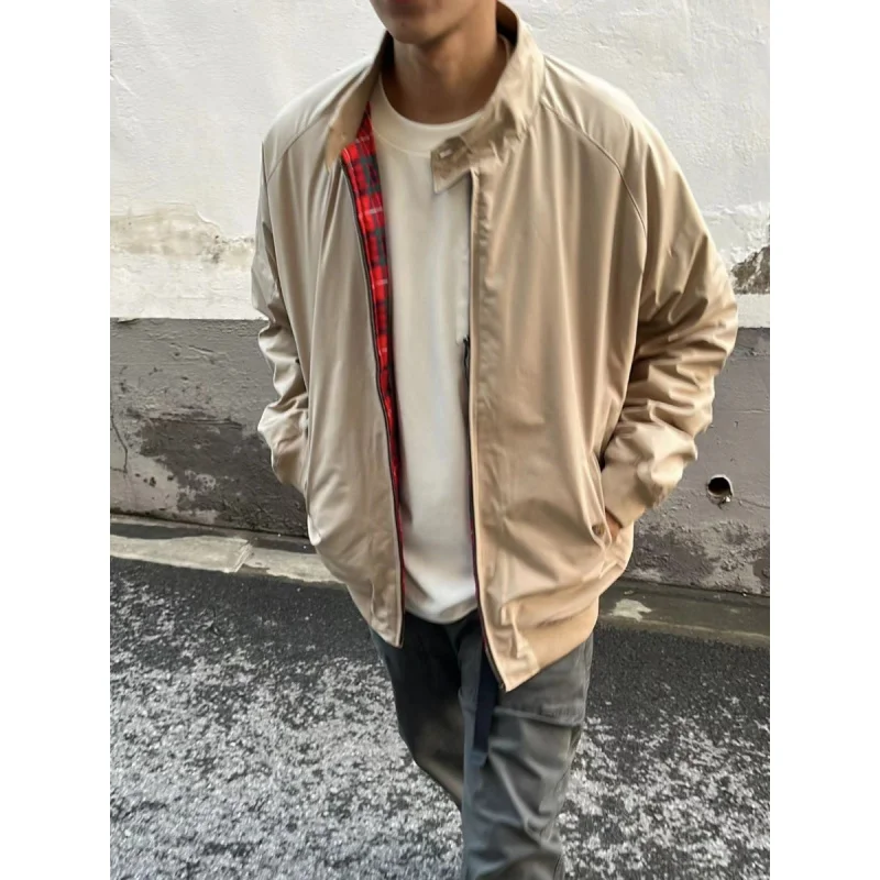American High Street Retro Harrington Workwear Jacket Spring and Autumn2024New Casual Versatile Stand Collar Jacket 3