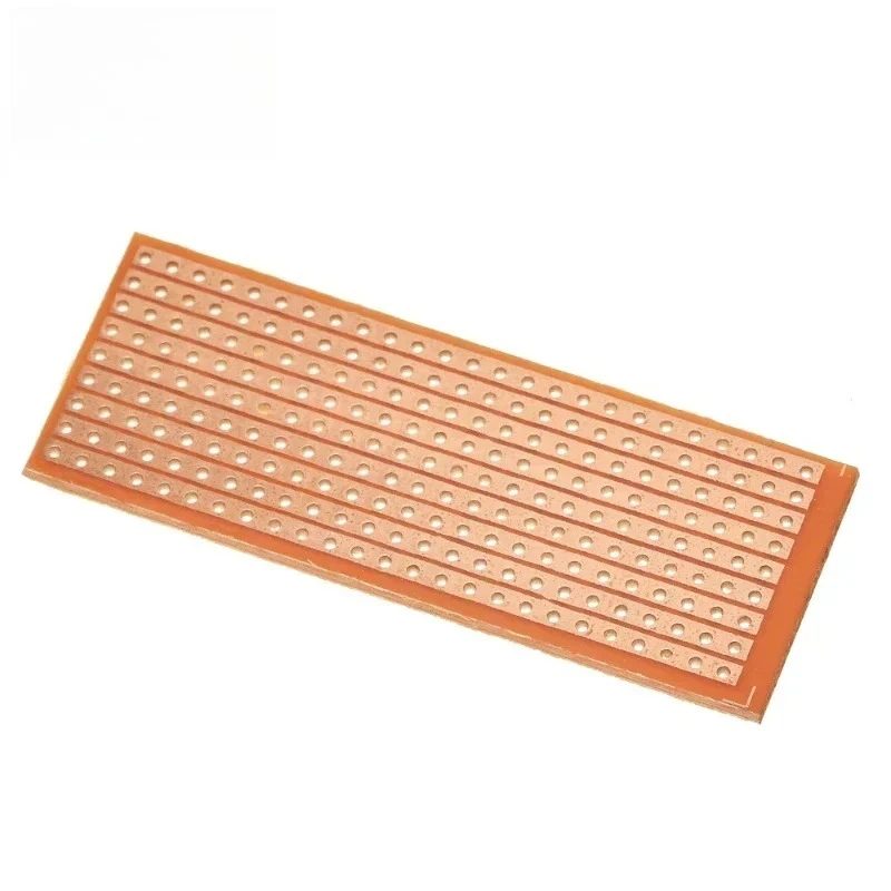 10PCS 단일 측면 PCB 보드 2.5x6.4cm DIY 범용 실험 매트릭스 회로 기판 단일 행 연속 구멍 프로토보드 DIY
