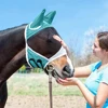 Horse Fly Masks Breathable Horse Head Cover Anti-Mosquito Horse Summer Eye Shield Adjustable Outdoor Riding Equestrian Equipment 5