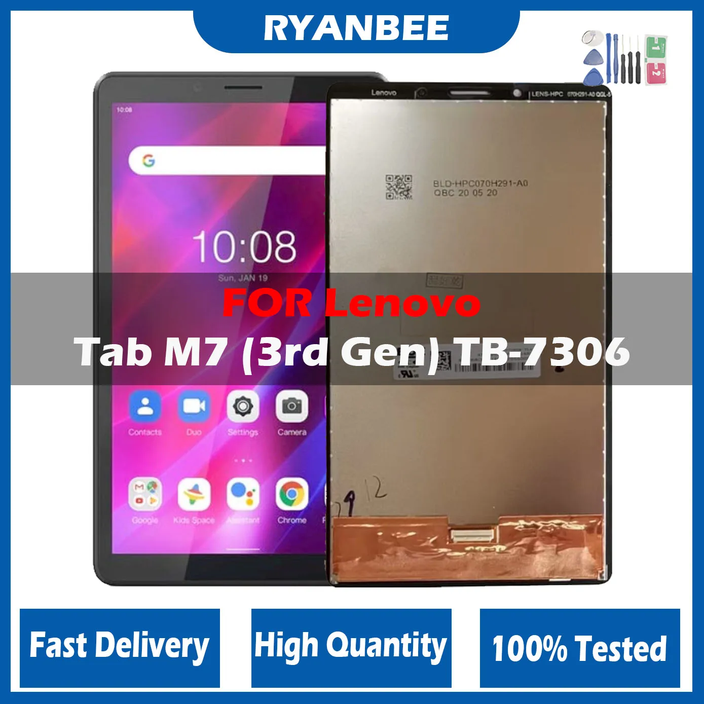 LCD Display For Lenovo Tab M7 3rd Gen TB7306 TB7306F TB7306X LCD Display Touch
