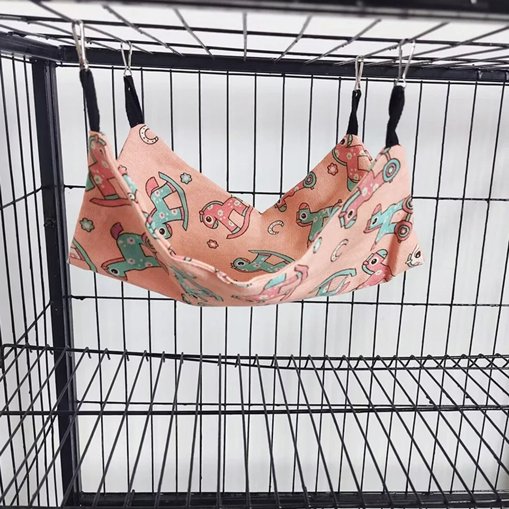 Pets Hammock Cotton Hamster Mouse Hanging Bed Small Pet Hamster Rabbit Double Layer Warm Sleep Nests Hanging Hammock Supplies pet sleeping bed pet hammock pet cotton nest