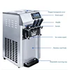 Soft Ice Cream Machines Commercial Sorbet Coolers Tricolor Desktop Sweet Cone Freezing Equipment Vending Machine 3