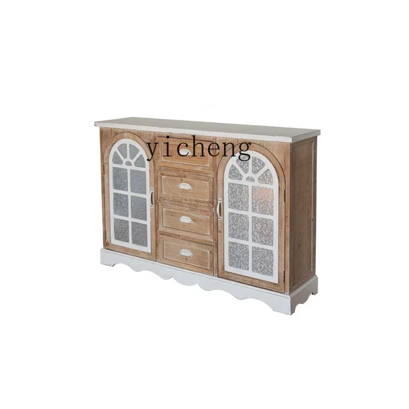 

XL Solid Wood Chest of Drawers Sideboard Cabinet Distressed Locker Multi-Functional Bed & Breakfast Locker