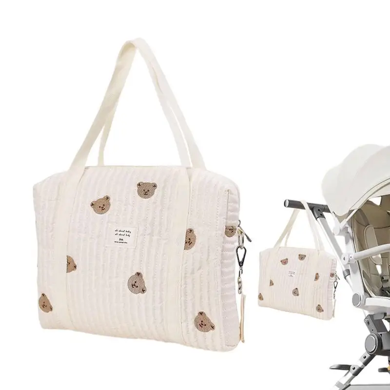 

Diaper Tote Women Large Capacity Diaper Canddy Bag Tote Newborn Shopping Travel Outdoor Portable Clothes Organizer