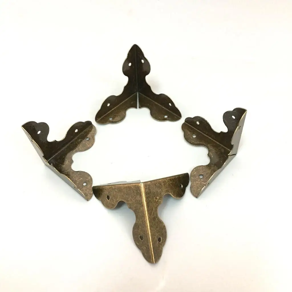 

4-in-1 Durable Retro Bronze Iron Corner Protector f/ Chest Replacing Part