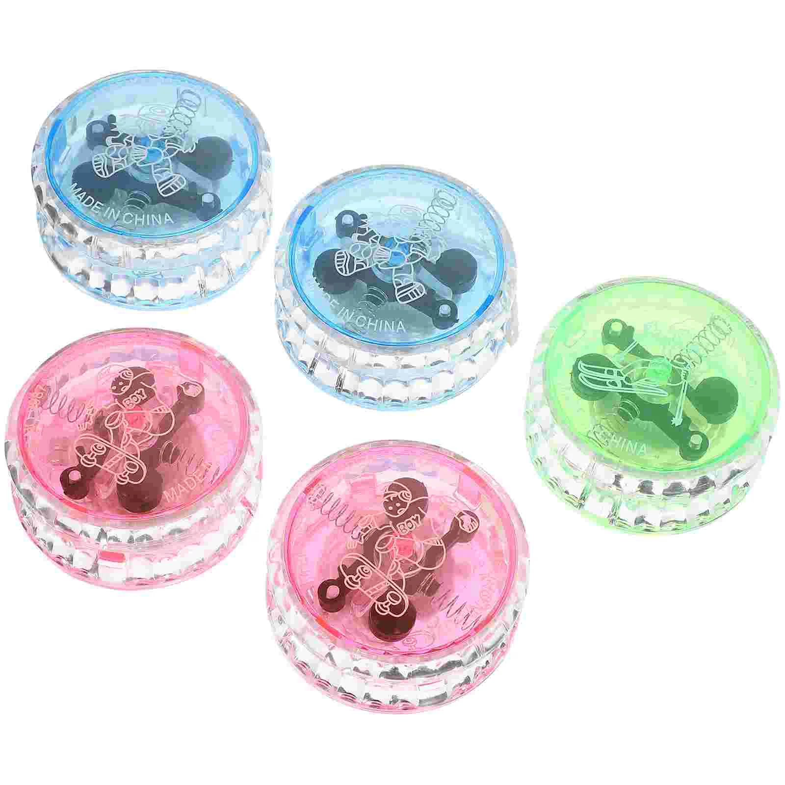

5 Pcs Luminous Yo-yo Children’s Toys Responsive Ball Flashing Yoyo Gift Boy Beginners Creative Plastic Kids