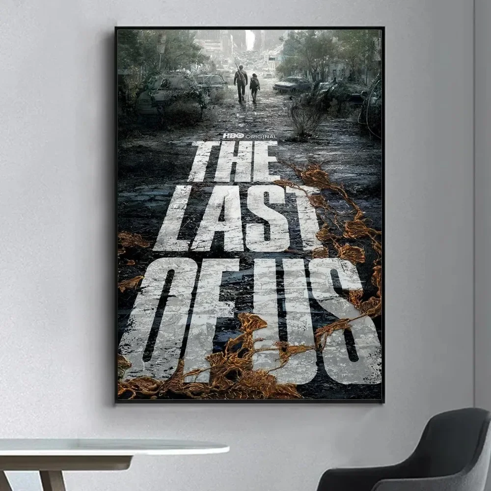 Last-Of-Us 포스터 멋진 벽 스티커, 거실 바 빈티지 장식 페인팅 중간