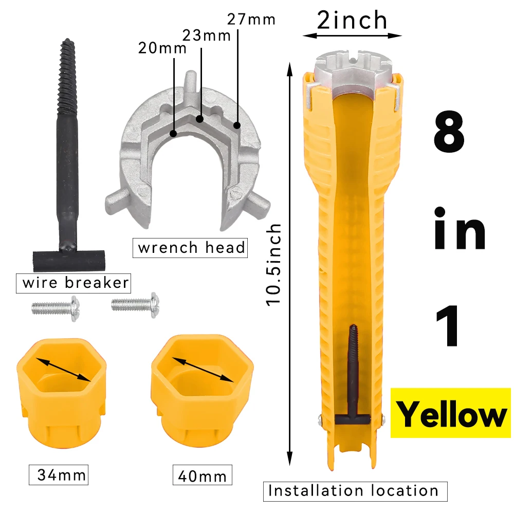 Multi-Function Non-Slip Sink and Faucet Repair Tool