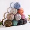 50g Solored Bean Thread Hand-Woven DIY Scarf Hat Bag Ready-To-Wear Doll Material Line Couple Knitting Line 1