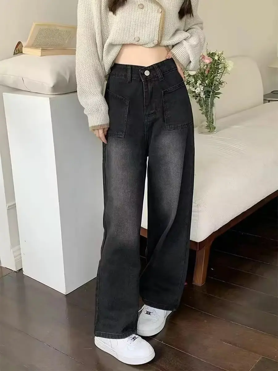Slim loose casual baggy baggy leggings 2023 summer new high-waisted floor-length pants women