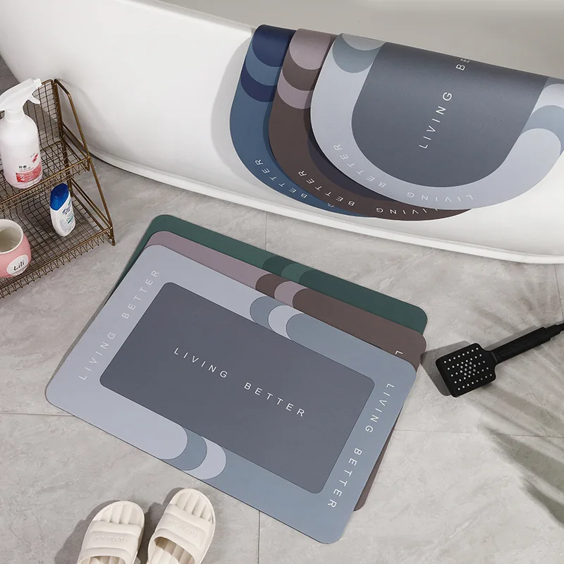 

Diatom грязевой душевой Коврик для ванны супер впитывающий нескользящий коврик для ванной высококачественный мягкий коврик для кухни входной двери домашний декор