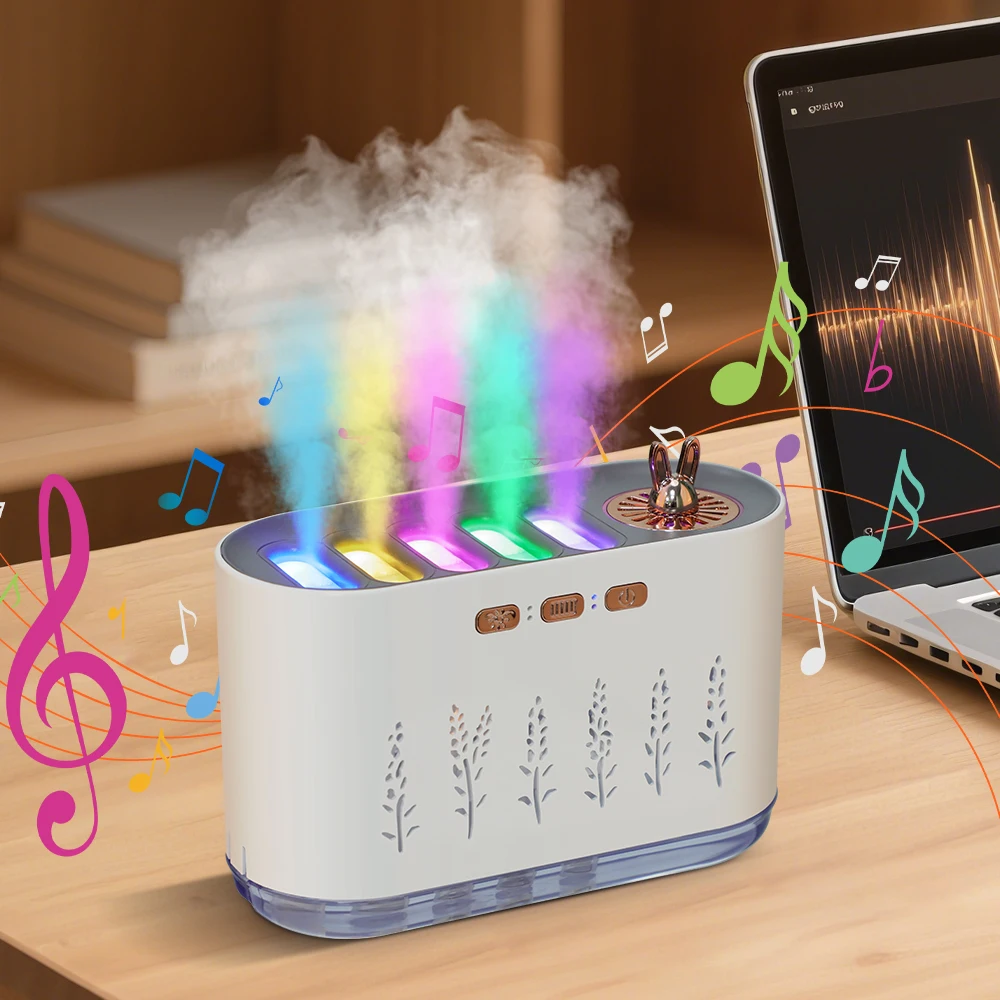 700ml Dynamic Rhythm Air Humidifier 5 Spray Nozzles USB Ultrasonic Cool Mist Dif