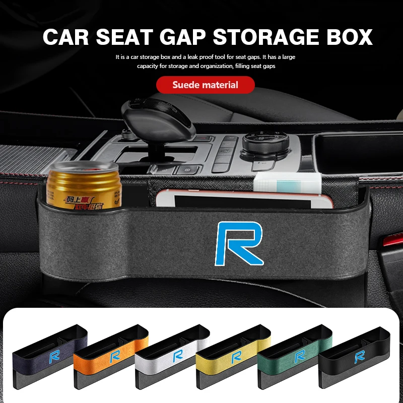 Sedile Auto In Pelle Scamosciata Gap Storage Box Center Console Fessure Filler Per Volvo V40 V50 V60 V70 V90 Xc40 Xc60 Xc70 Xc90 S60 S80 S90