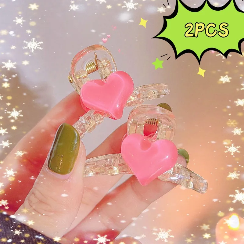 

2 шт., заколки-крабы для волос в виде сердечек