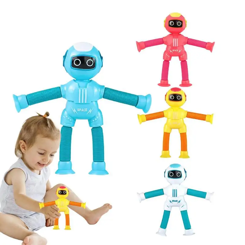 

Robotics Pop Tubes 4Pcs Robot Pop Tubes Sensory Toys Robotics Telescopic Tube Fidget Toys Imaginative Play & Creative Learning
