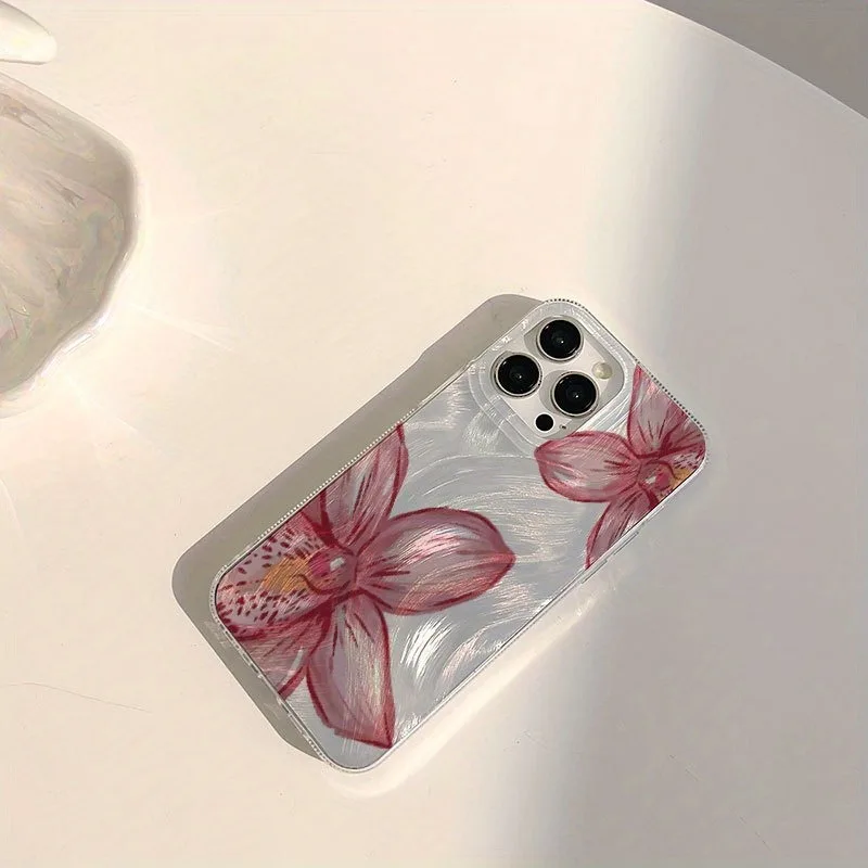 Elegant Pink Orchid Pattern Phone Case Cover