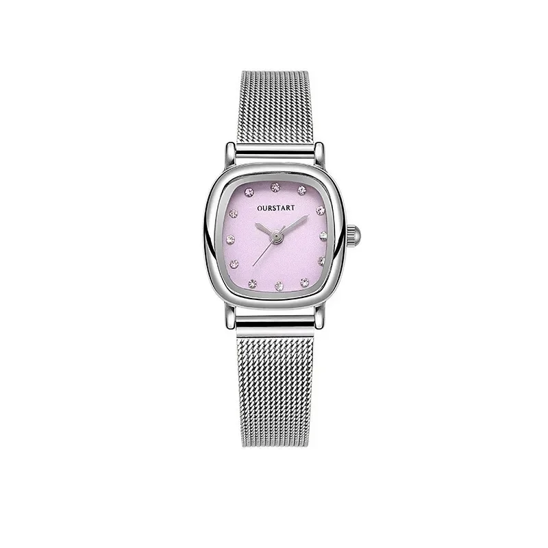 Fashion Women Watches Stainless Steel Mesh Band Watch Rhinestone Dial Luxury Ladies Quartz WristWatch Dropshipping Reloj Mujer 5