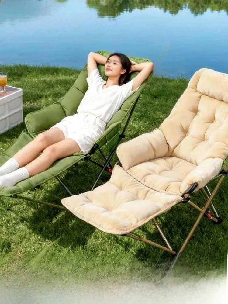 높이 조절 가능한 휴대용 캠핑/낮잠/해변/낚시/야외용 접이식 의자, 등받이 높은 옥스포드 천 소재