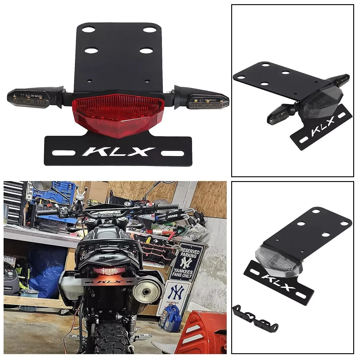 펜더 엘리미네이터 테일 깔끔한 Led 테일 턴 시그널 라이트 KAWASAKI KLX 300 KLX300SM 2020-2023