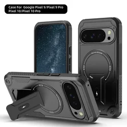 Magnetic Protection Shockproof Phone Case with Upright Kickstand for Google Pixel 10ProXL (Black)