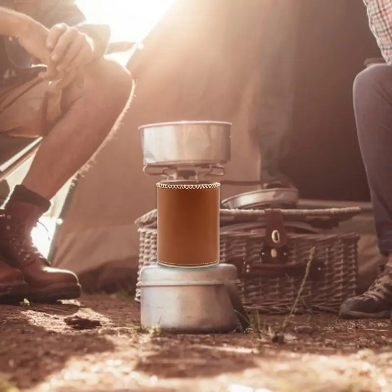 Gas Can Cover Camping Gas Tank Leather Case 450/230g Gas Canister Cover