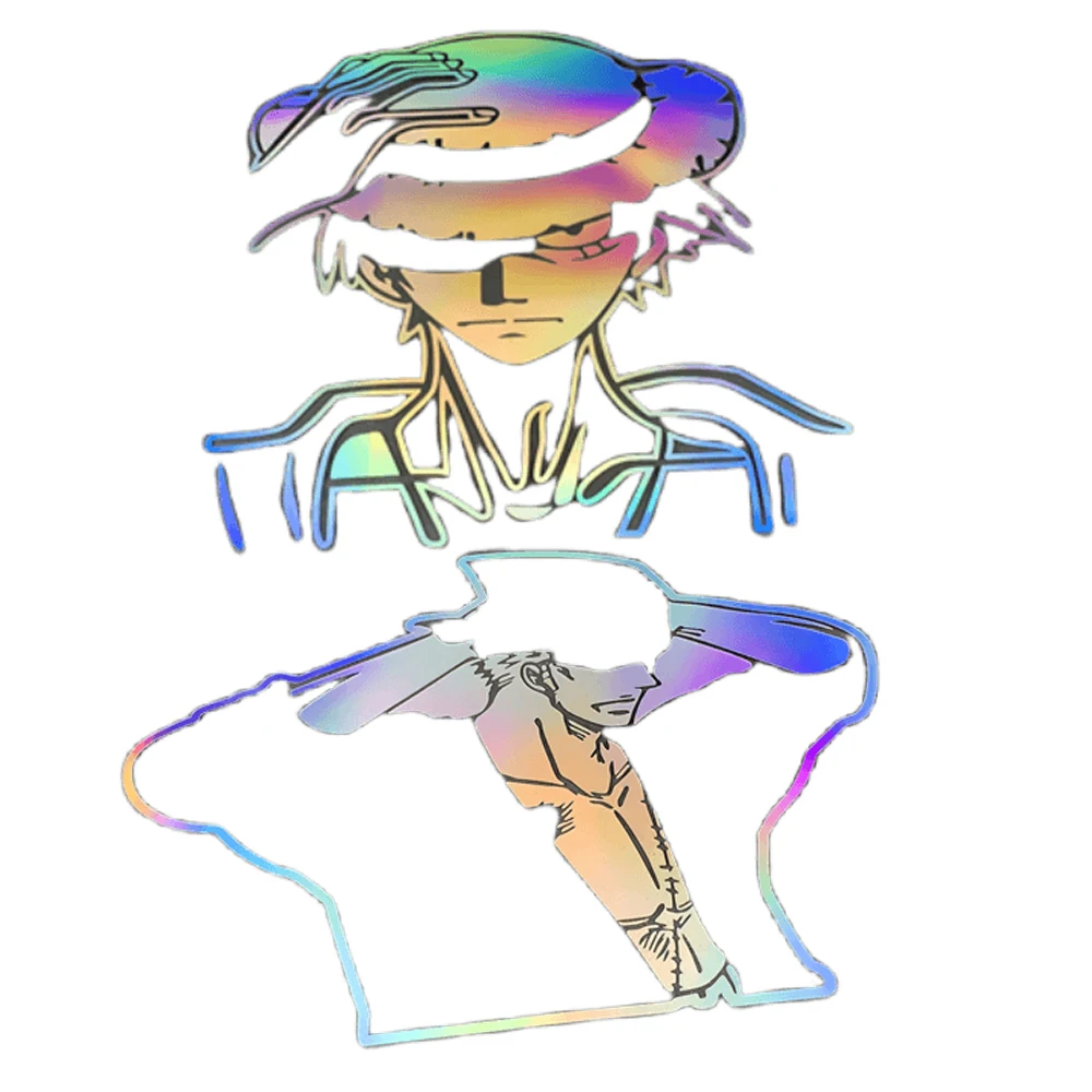 

One Piece Monkey D Luffy Roronoa Zoro Anime Cartoon Originality Occlusion Scratches Waterproof Sticker Car Decorate