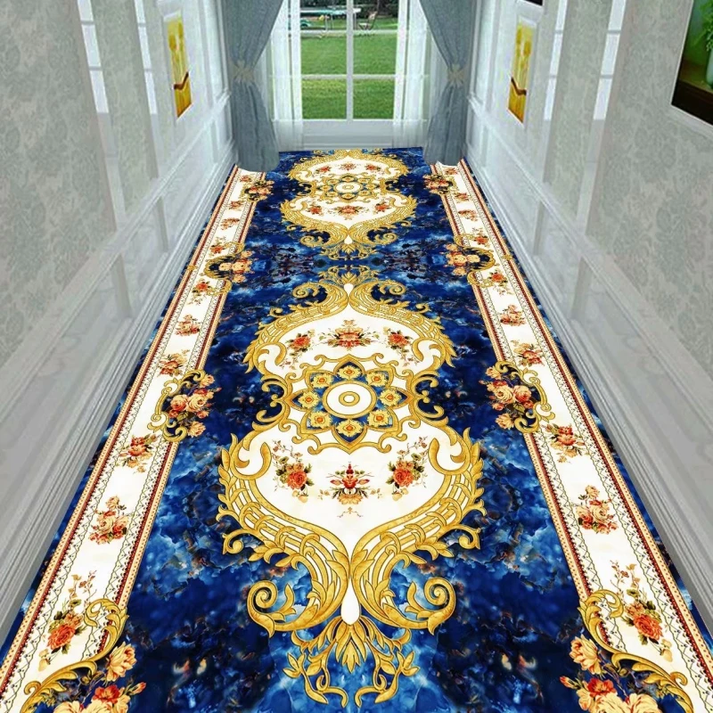 

European Style Long Carpet For Stairway Hallway Carpets Nordic Home Corridor Carpets Aisle Rug Party Wedding Red Area Rugs