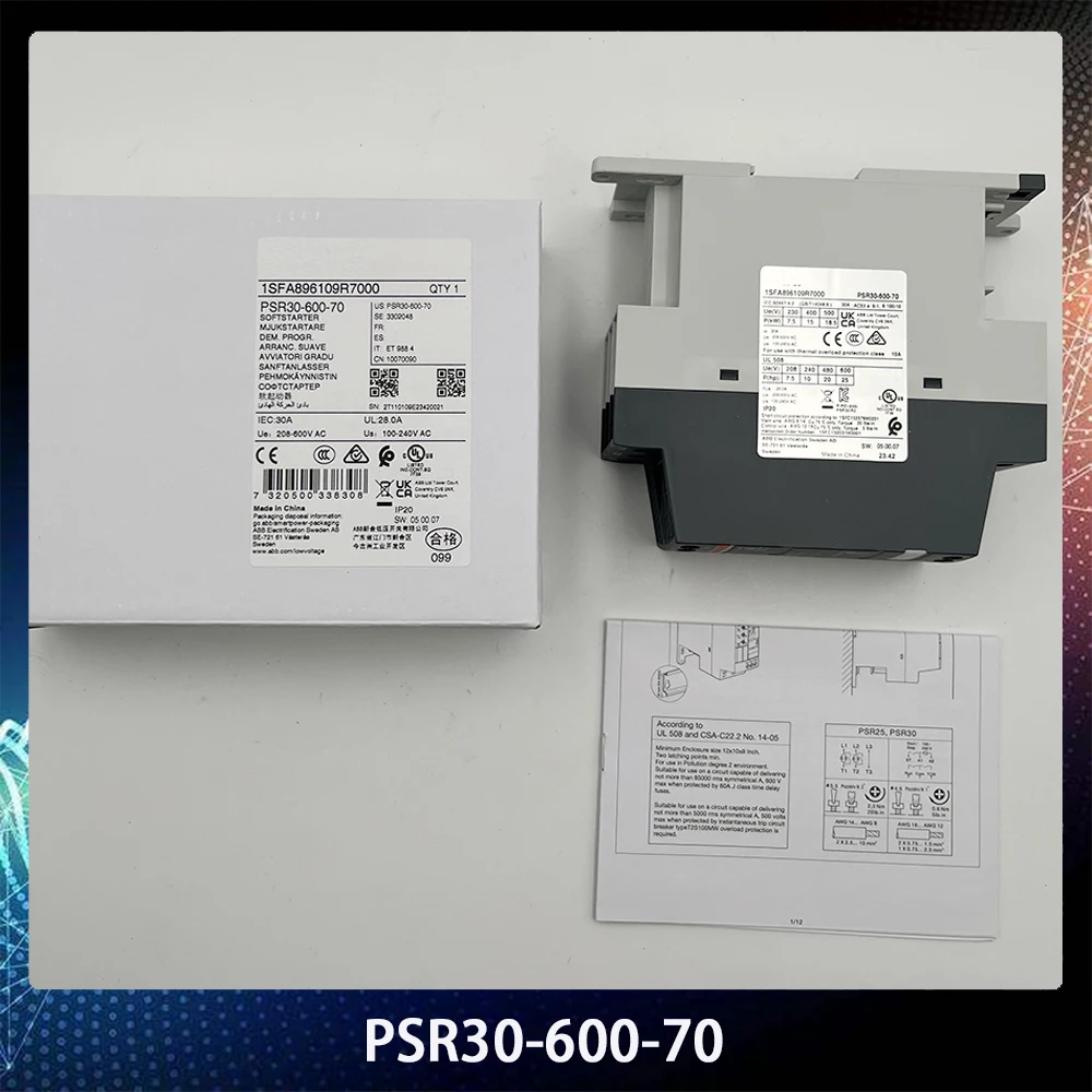 

PSR30-600-70 For ABB 15KW Compact Soft Starter PSR30