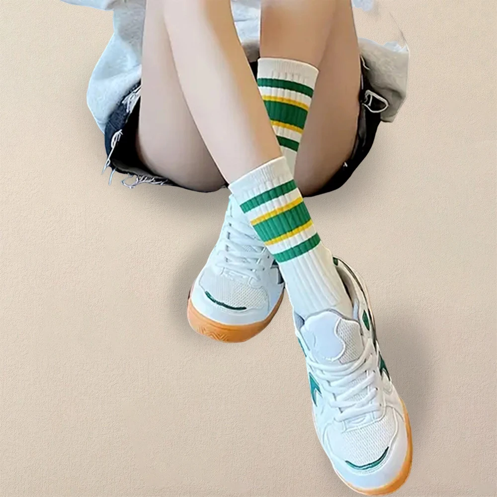 5 Pairs Men Parallel Bar Striped Socks Versatile Fashionable Creative Soft Comfortable Lightweight Casual Medium Length Socks