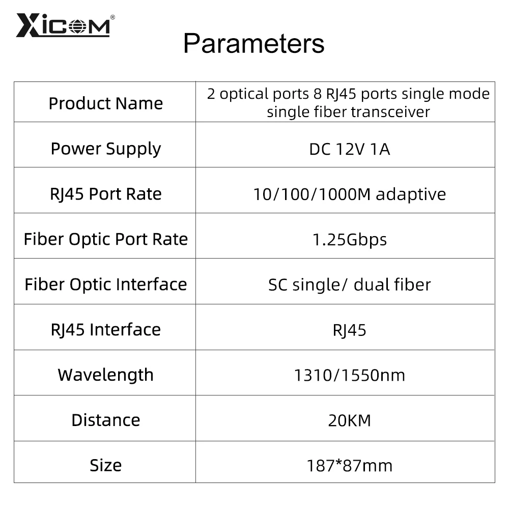 10/100/1000m 기가비트 플라카 메트로 스위치, fibra 8 RJ45 UTP 2 SC 파이버 포트 고속 이더넷 광섬유 미디어 컨버터 PCBA, 10 개