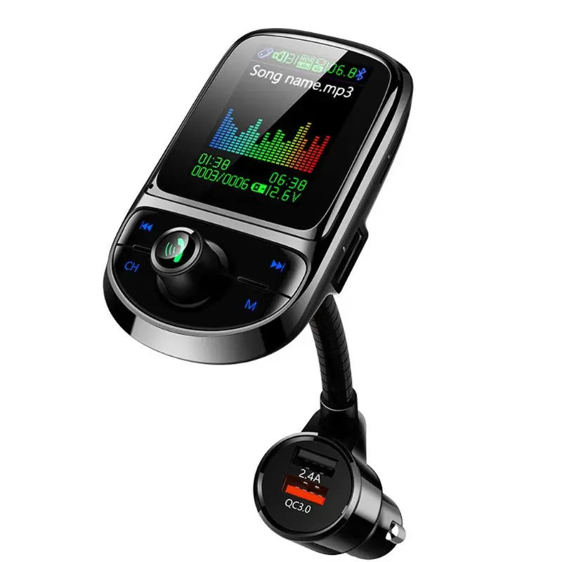 

Car Bluetooth-compatible 5.0 FM Transmitter with 2 USB Fast MP3 Player