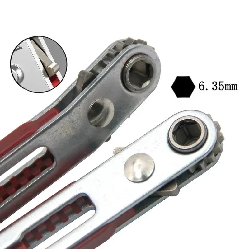 Convenient Multi-functional Bidirectional Ratchet Screwdriver, Angled Flat Wrench, Cross Screwdriver, and Flathead Tool