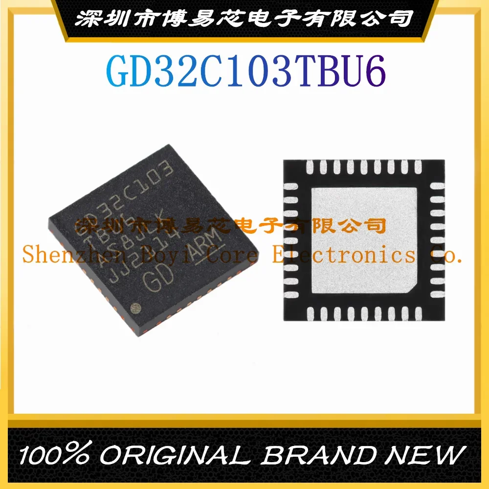 

GD32C103TBU6 Package QFN-36 ARM Cortex-M4 120MHz Flash Memory: 128KB RAM: 32KB Single-chip Microcomputer with CAN Function