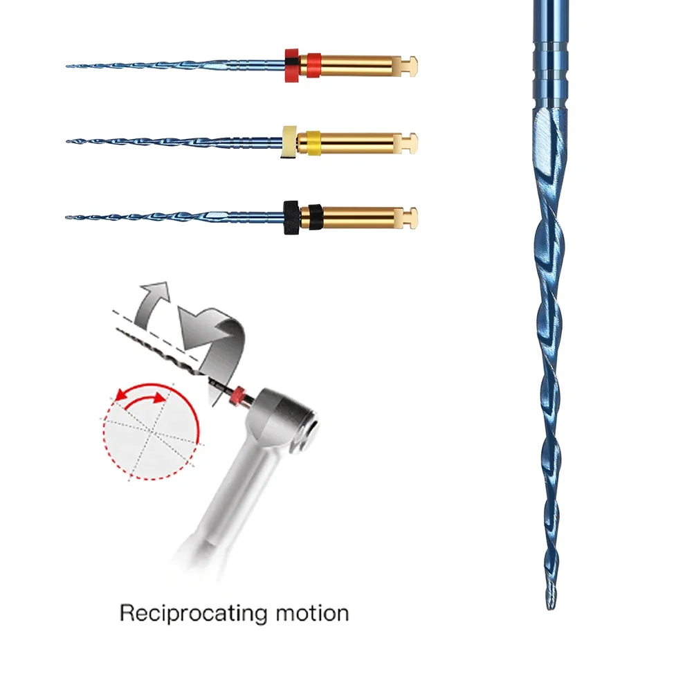 Dental Reciprocating Blue Heat Activation Files Reciprocation Endo NITI File Dental One Files Dentistry Endodontic Instrument 6