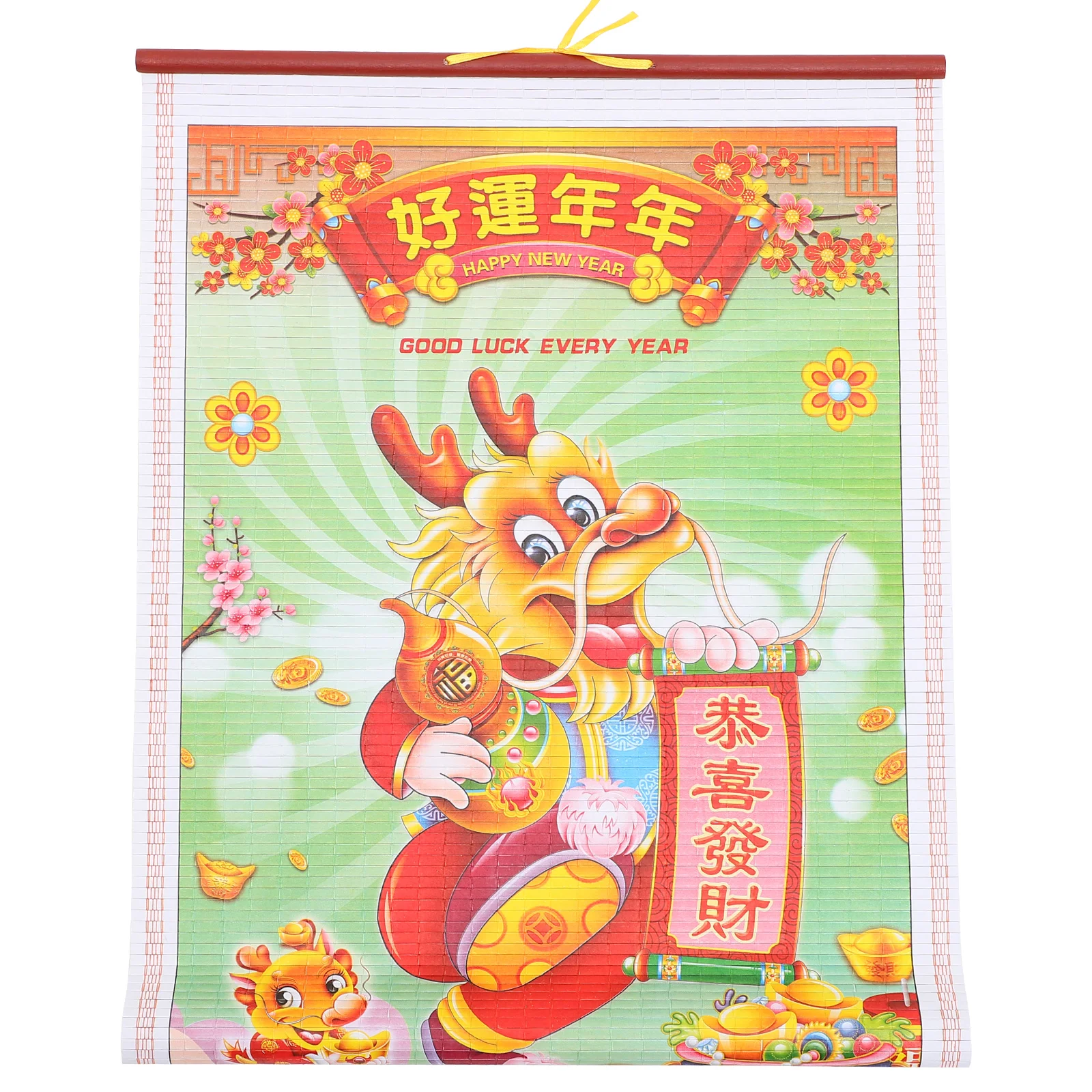 

2024 Chinese Wall Scroll Calendar Year The Dragon Chinese Calendar Wall Scroll Zodiac Animals Monthly Feng Shui Calendar Hanging