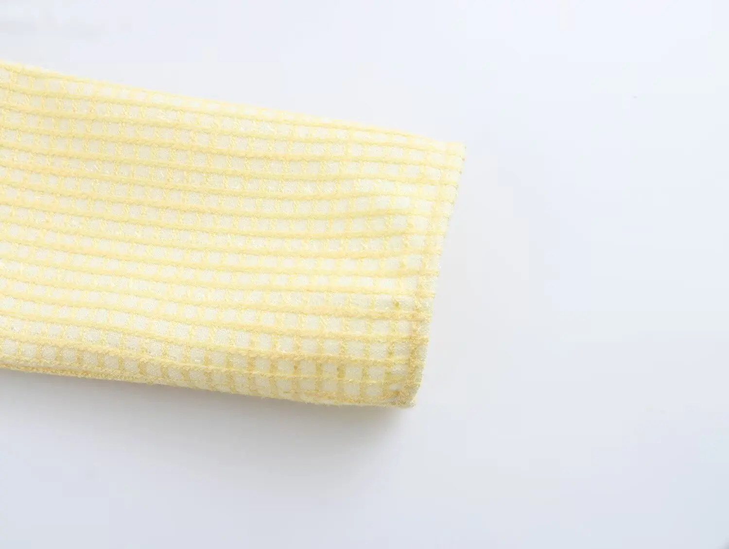 Abrigo de tweed a cuadros amarillo con cuello redondo para otoño, chaqueta corta vintage con bolsillos delanteros y botones dorados para mujer, chaqueta elegante