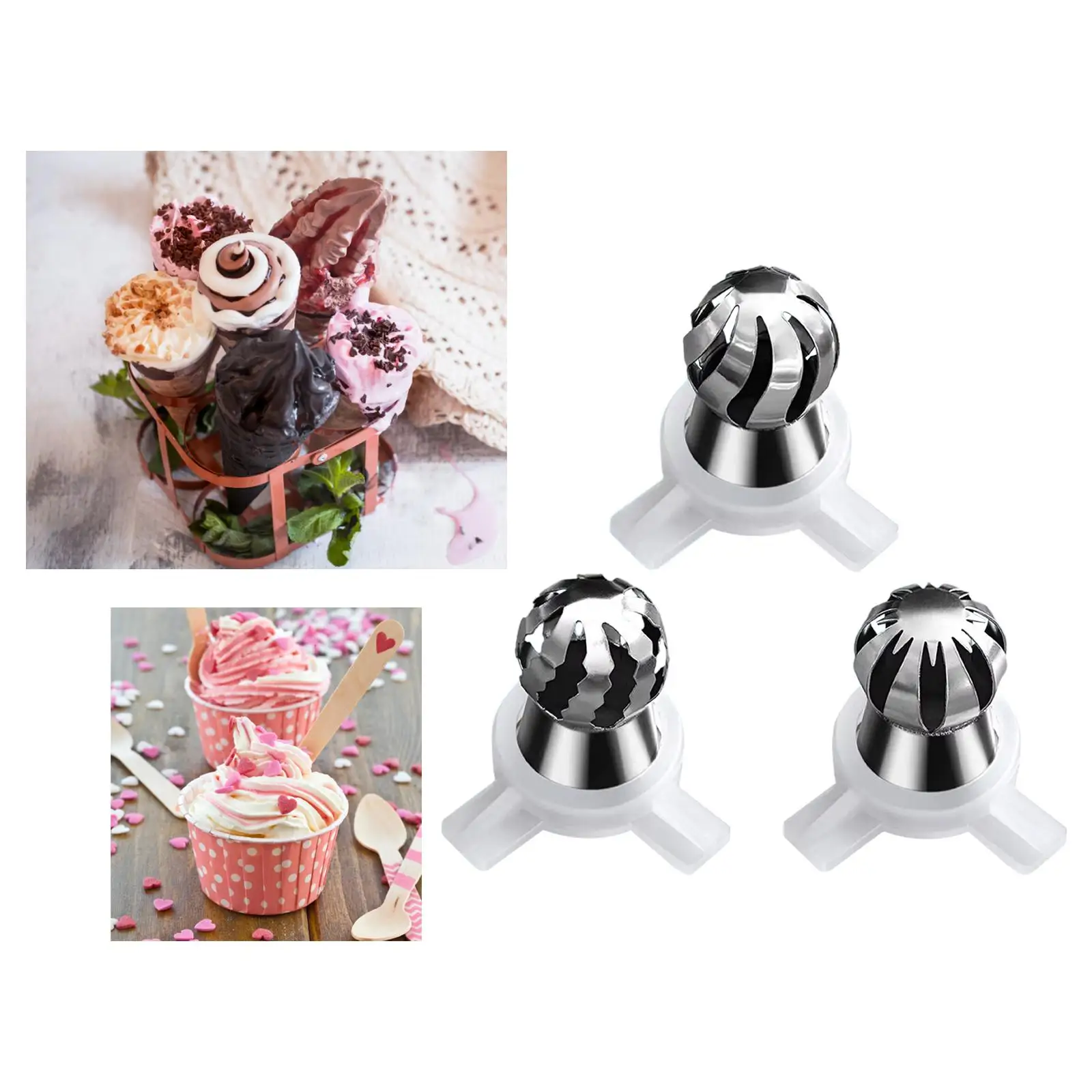 Replacement Spout for Ice Cream Machines with Flower Design and Portable Features