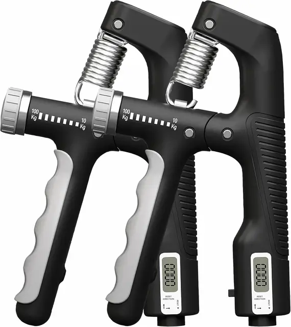 1/2Pcs 10-100KG Adjustment Smart Counting Hand Grip Spring Finger Pinch Wrist Expander Power Strengthening Pliers Fitness Tool 1/2Pcs 10-100KG Adjustment Smart Counting Hand Grip Spring Finger Pinch Wrist Expander Power Strengthening Pliers Fitness Tool