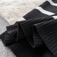 Korean Sweet Hit Color Patchwork Striped Spaghetti Strap Dress and V Neck Long Sleeve Cardigans 2 Pieces Sets - Image 6