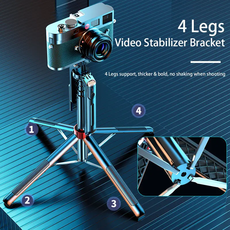Foldable Selfie Stick 360&deg;Rotation Flexible Smartphone Selfie Stick Wireless Remote Control 1.8m outdoor travel selfie stick tripod selfie stick sports camera selfie stick cell phone selfie stick smartphone selfie stick