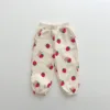 Spring & Autumn Cute Set Baby Girls Fashion Strawberries Pullover Tops + Cotton Sweatpants Boys 2pcs Suit High Quality Tracksuit 3