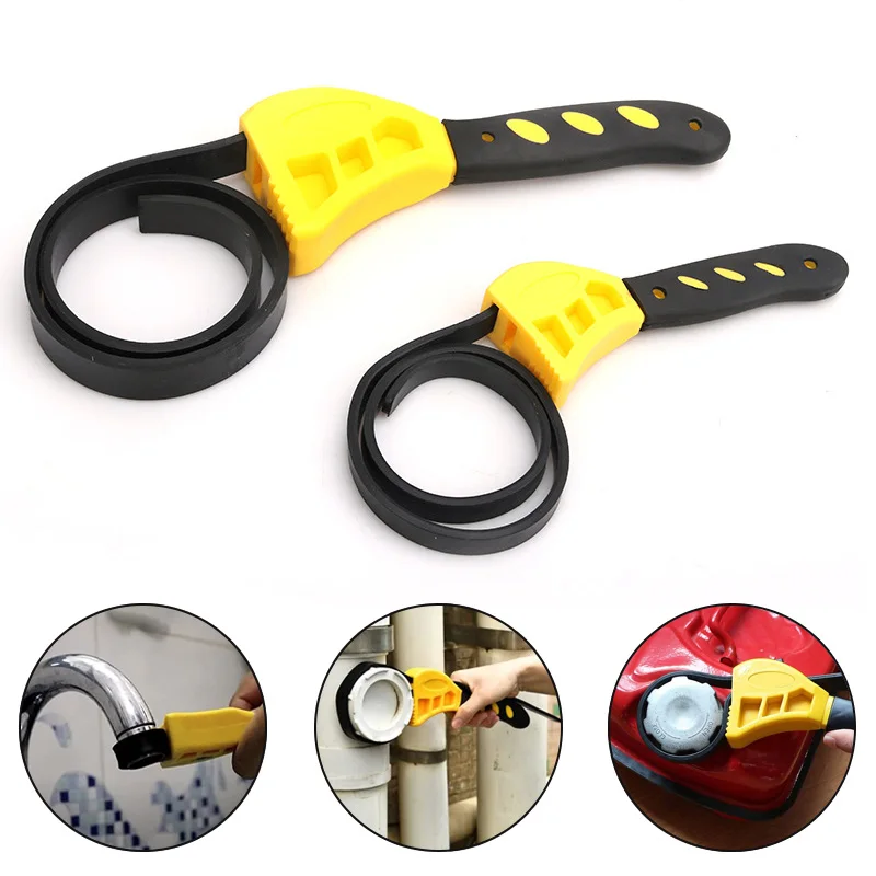 

Belt Wrench Oil Filter Puller Strap Spanner Chain Wrench Strap Opener Adjustable Strap Opener Cartridge Disassembly Tool