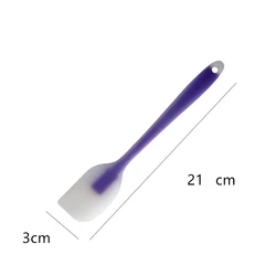 Silicone High Temperature Baking Spatula with Translucent Head (S- purple)