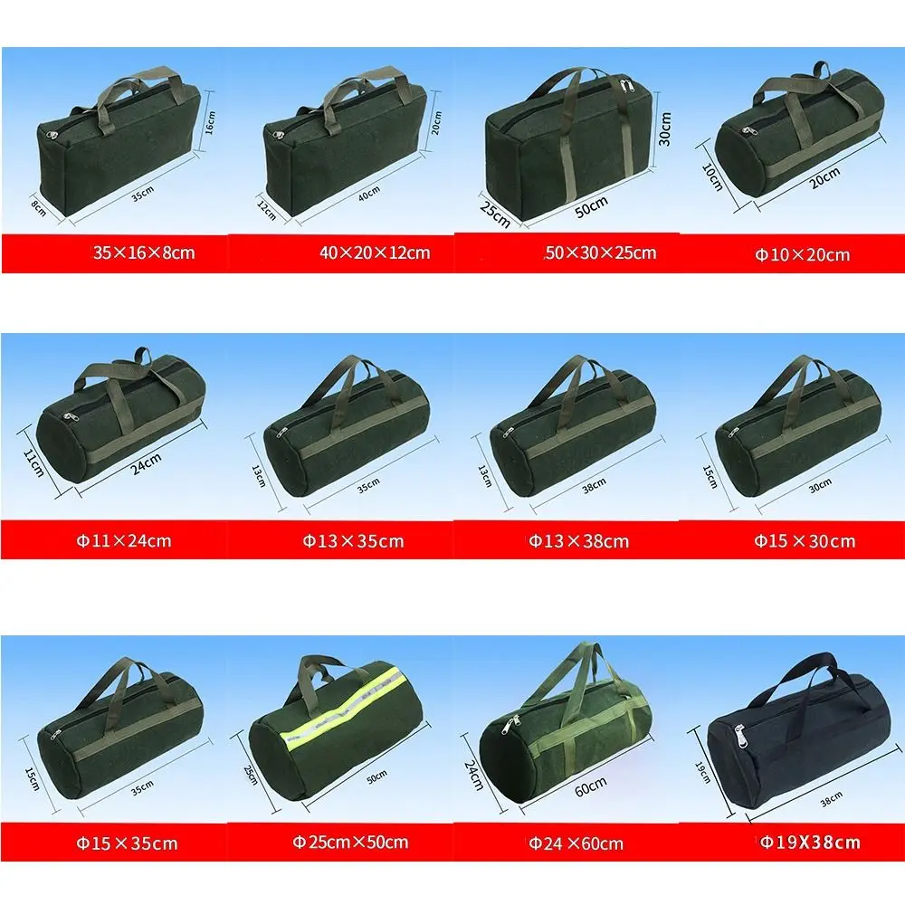Thick Canvas Tool Storage Bag Large capacity Handbag Hardware Tool Organizer Hand Tool Portable Auto Repair Tool Kit