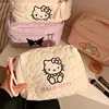 MINISO Hello Kitty Handbag Large Capacity Women's Cartoon Makeup Bag Soft Down Travel Bag For Women 2