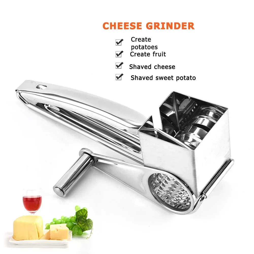 Multi-function Planer Rotary Cheese Grater Chocolates Shredder Stainless Steel Cutter Grinder Home Kitchen Accessories