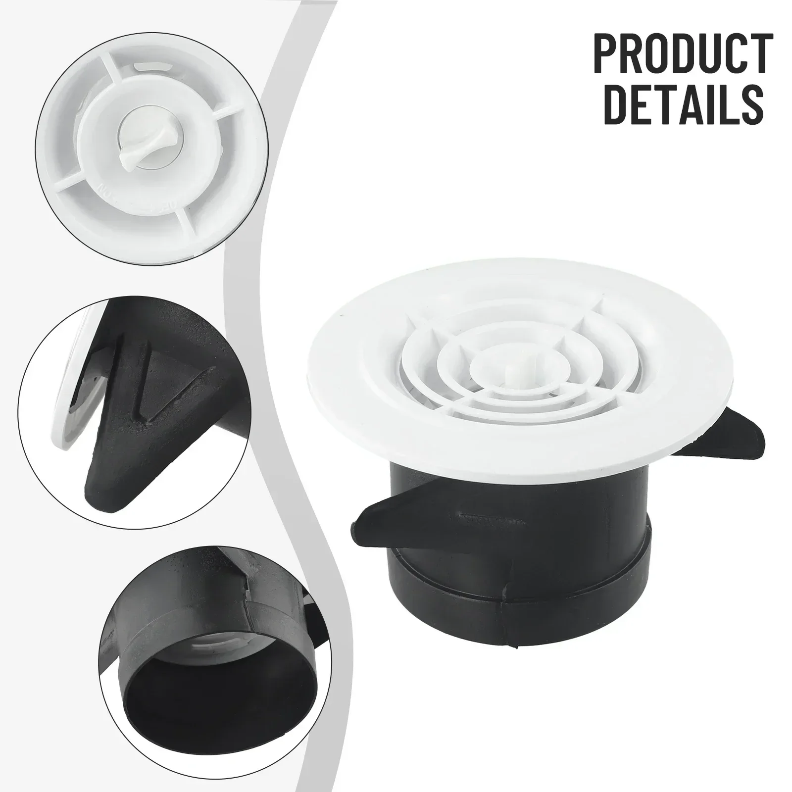 Vent Cover Ventilation Grille Air Circulation Vents Cover Rotating Button ABS Ventilation Grille Adjustable Wall Interior Vent