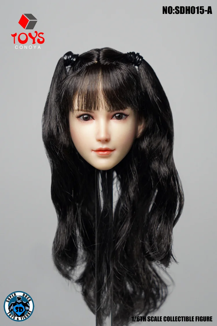 SUPER DUCK SDH015 1/6 Female Head Sculpt Carving Model Fit 12