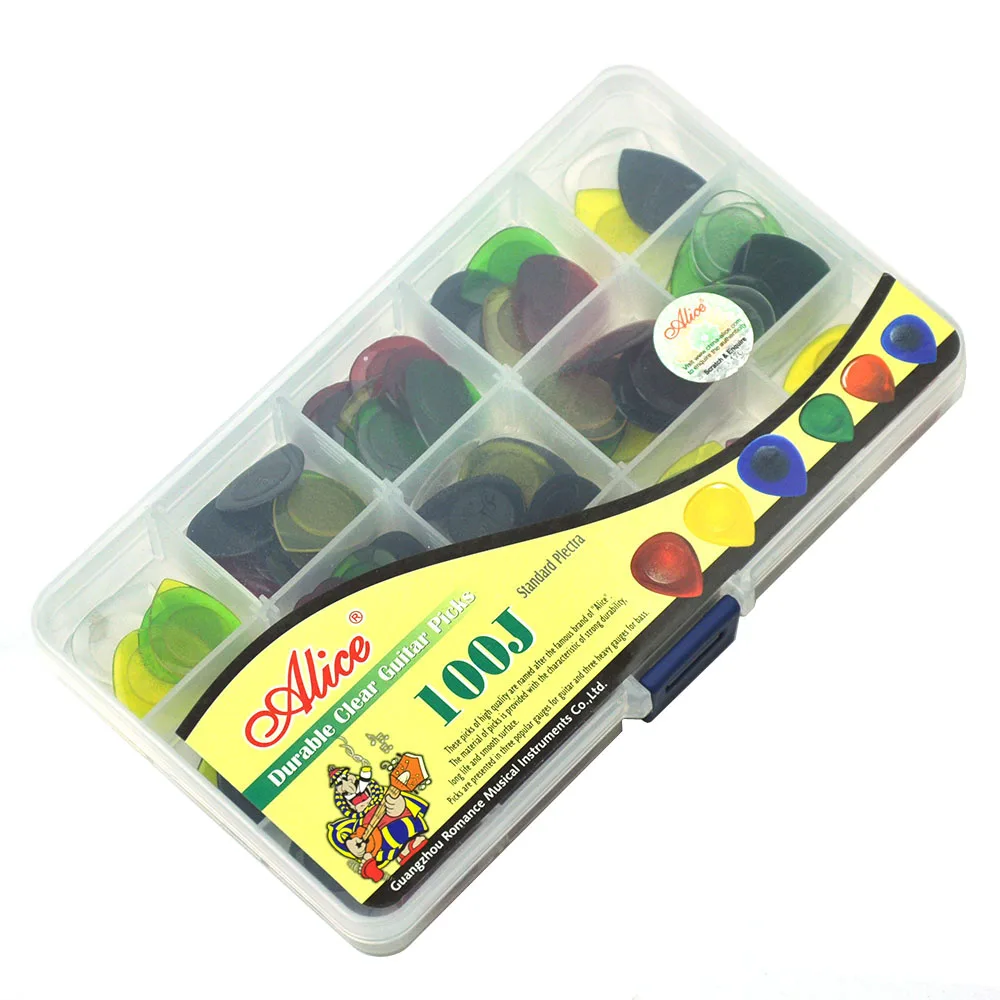 100Pcs Alice 23x20mm Heavy 1mm Teardrop Waterdrop Stubby Small Guitar Picks Plectrums For Electric Guitar Bass