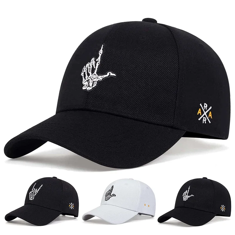 Unisex Skelett Finger Stickerei Baseball Caps Frühling Herbst Outdoor Einstellbare Casual Hüte Sonnenschutz Hut Sport Kappe